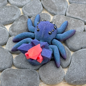 Kristallspinne – Rubin